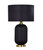Table Lamp Tall Black Brass Highlight With Shade E27 60W