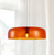 Pendant Light Orange Dome Glass 42cm E27 40W