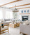 Pendant Light 862mm Wood With Bronze 8 Light E14 60W