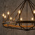 Pendant Light 1212mm Wood With Bronze 12 Light E14 60W