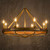 Pendant Light 862mm Wood Satin Brass 8 Light E14 60W