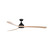 176cm 70-inch Black-Timber DC Ceiling Fan Smart Remote Control 3 Blade 30W 6 Speed