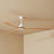 176cm 70-inch White-Timber DC Ceiling Fan Smart Remote Control 3 Blade 30W 6 Speed