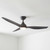 122cm 48-inch Black DC Ceiling Fan With Light Smart Remote Control 3 Blade 45W