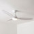 122cm 48-inch White DC Ceiling Fan With Light Smart Remote Control 3 Blade 45W