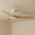 142cm 56-inch White-Oak DC Ceiling Fan Smart Remote Control 3 Blade 39W 6 Speed
