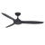 142cm 56-inch Black DC Ceiling Fan Smart Remote Control 3 Blade 39W 6 Speed