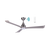 132cm 52-inch Nickel-Driftwood DC Ceiling Fan With Light Smart Remote Control 3 Blade 36W