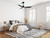 132cm 52-inch Black DC Ceiling Fan With Light Smart Remote Control 3 Blade 36W