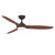 142cm 56-inch Bronze-Walnut DC Ceiling Fan With Light Smart Remote Control 3 Blade 39W