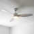 142cm 56-inch White DC Ceiling Fan With Light Smart Remote Control 3 Blade 39W