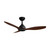 122cm 48-inch Black-Walnut DC Ceiling Fan Smart Remote Control 3 Blade 36W 6 Speed