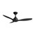 122cm 48-inch Black DC Ceiling Fan Smart Remote Control 3 Blade 36W 6 Speed