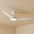 132cm 52-inch White DC Ceiling Fan With Light Remote Control Smart 3 Blade 33W
