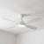 132cm 52-inch White DC Ceiling Fan With Light Remote Control Smart 4 Blade 40W