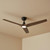 132cm 52-inch Black-Walnut DC Ceiling Fan With Light Smart Remote Control 3 Blade 28W