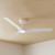 132cm 52-inch White DC Ceiling Fan With Light Smart Remote Control 3 Blade 28W