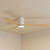 132cm 52-inch White-Oak DC Ceiling Fan Hugger Low Profile Light Smart Remote Control 3 Blade 33W