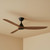 142cm 56-inch Black-Teak DC Ceiling Fan With WiFi Remote Smart 3 Blade 33W 6 Speed