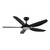132cm 52-inch Black DC Ceiling Fan With Light Smart Remote Control 5 Blade 33W