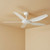 132cm 52-inch White DC Ceiling Fan Remote Control Smart 5 Blade 33W 6 Speed