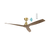 132cm 52-inch Bronze-Walnut DC Ceiling Fan Remote Control Smart 3 Blade 28W 6 Speed