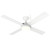 132cm 52-inch White DC Ceiling Fan With Light Remote Control 4 Blade 36W