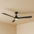 132cm 52-inch Black DC Ceiling Fan Smart Light WiFi Remote 3 Blade 33W
