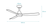 122cm 48-inch White DC Ceiling Fan 3 Blade 23W 3 Speed