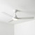 Almeria 122cm 48-inch White DC Ceiling Fan With Light 3 Blade 23W