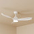 107cm 42-inch White DC Ceiling Fan With Light WiFi Smart Remote 3 Blade 34W