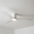 132cm 52-inch White DC Ceiling Fan Hugger Low Profile Light WIFI Smart Remote 3 Blade 33W