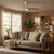 132cm 52-inch White-Oak DC Ceiling Fan With Light Smart WIFI Remote 3 Blade 28W