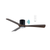 132cm 50-inch Black-Walnut DC Ceiling Fan Hugger Smart Light WIFI Remote 3 Blade 33W