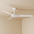 132cm 52-inch White DC Ceiling Fan WiFi Smart Remote Control 3 Blade 33W 6 Speed