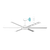 165cm 65-inch White DC Ceiling Fan With Light Smart WIFI Remote 6 Blades 55W