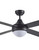 122cm 48-inch Black AC Ceiling Fan With Light 4 Blade 55W 3 Speed