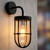 Wall Light Black Industrial Cage Design E27 60W IP65
