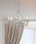 Pendant Light 70cm White Candelabra Style 8 Light E14 60W