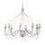Pendant Light 70cm White Candelabra Style 8 Light E14 60W