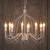 Pendant Light 70cm White Candelabra Style 8 Light E14 60W