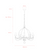 Pendant Light 52cm Black Candelabra Style 5 Light E14 60W