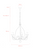 Pendant Light 45cm White Candelabra Style 3 Light E14 60W