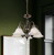 Pendant Light 54cm Brass Alabaster Glass 5 Light E27 60W