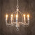 Pendant Light 52cm White Candelabra Style 5 Light E14 60W
