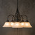 Pendant Light 54cm Black Alabaster Glass 5 Light E27 60W