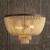 Pendant Light 70cm Bronze and Natural Beaded 5 Light E27 60W