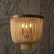 Pendant Light 40cm Bronze and Natural Beaded 3 Light E27 60W