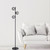 Floor Lamp Black Smoke Glass 3 Light G9 4W 4000K 158cm