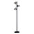Floor Lamp Black Smoke Glass 3 Light G9 4W 4000K 158cm